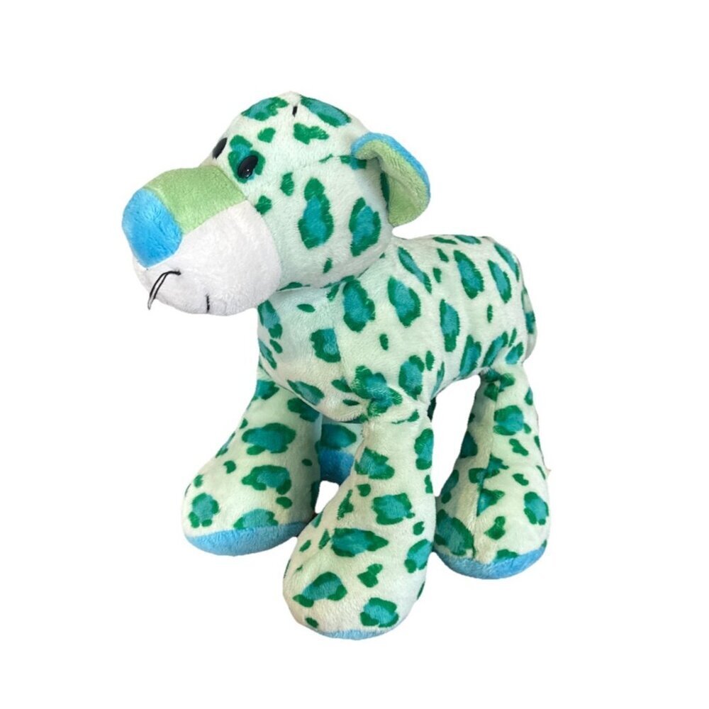 Animal Alley Cheetah Leopard Green Blue Plush 2009 Spots Spotted 8"